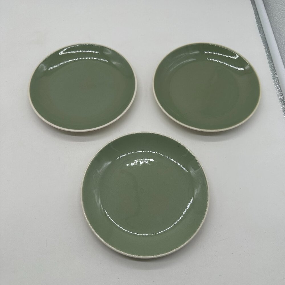 Set of 3 Harker Ivy Wreath Bread & Butter Plates Plate Harkerware USA Green